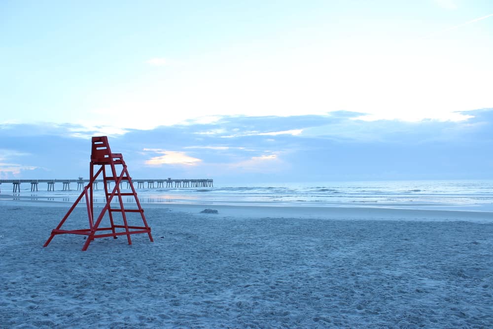 Jacksonville Pier with Lifeguard Chair.