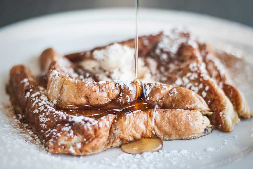 Some of the french toast drizzled in syrup that you can get for brunch in Fort Lauderdale. 