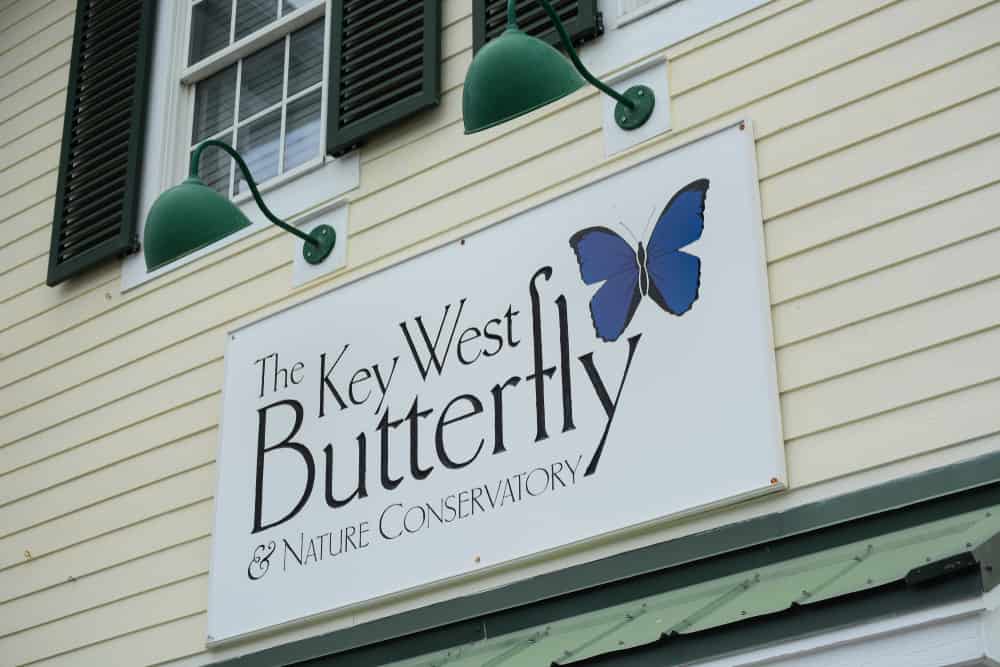 The Key West Butterfly and Nature Conservatory sign.