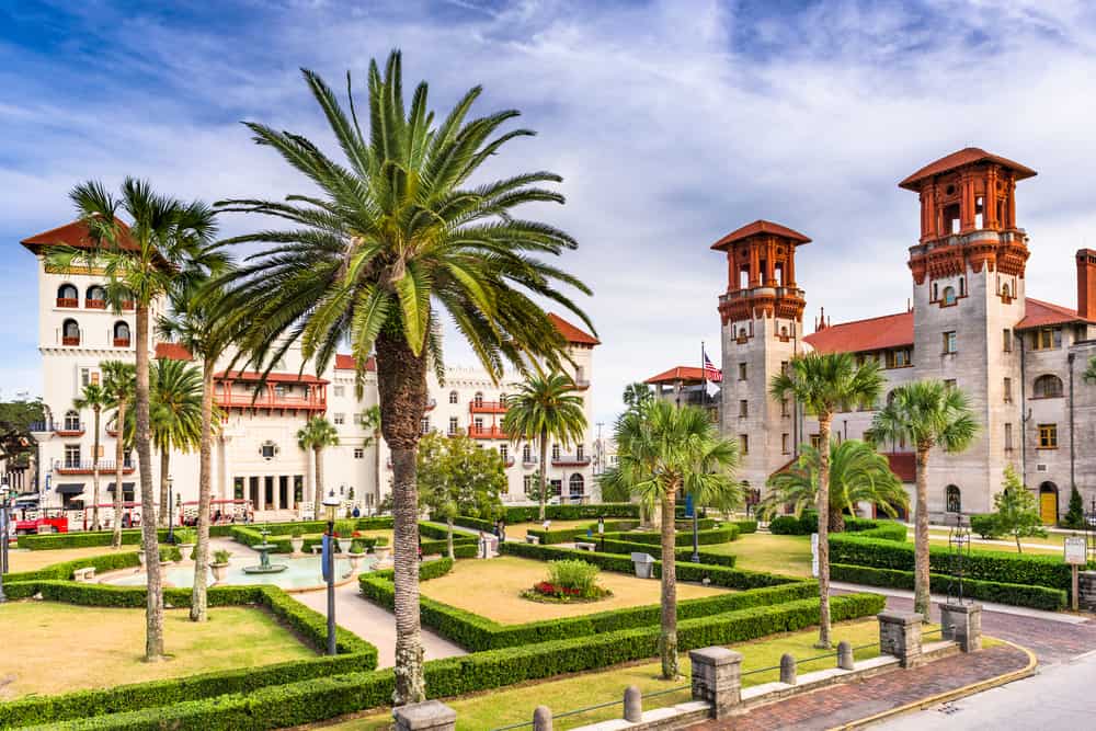 Flagler College looks like a castle and is only one of the many things you can explore in Saint Augustine, which is one of the best places to visit in Florida! 