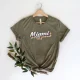 cute miami gift tshirt in olive green