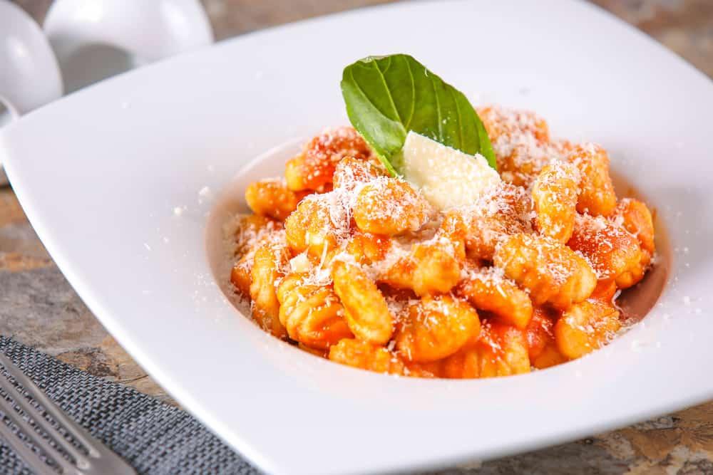 A gnocchi pasta dish at one of the best Italian restaurants in Amelia island, Ciao.