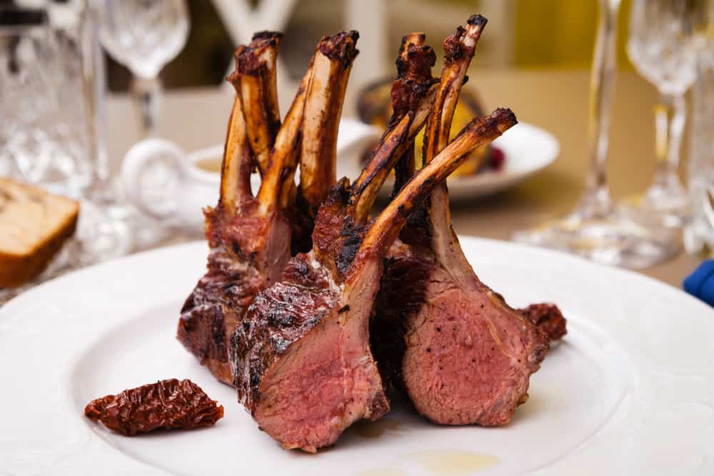 Rack of lamb at one of the best restaurants in Amelia island. 