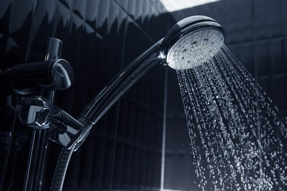 A shower, demonstrating one of the weird laws in Florida, showering naked.