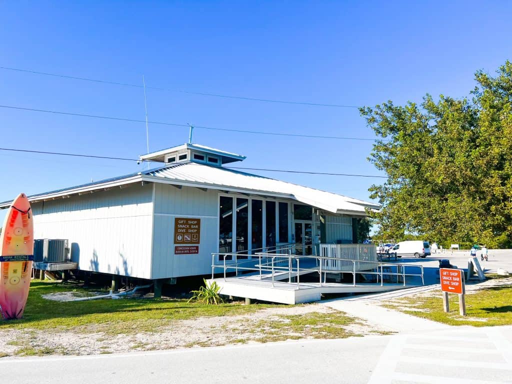 The gift shop, snack bar, and dive shop at Bahia Honda State Park offers great snacks, rentals and gifts! 