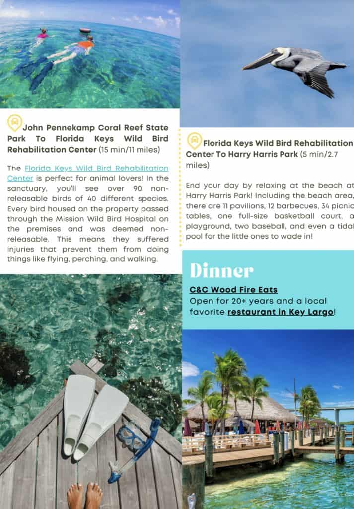 florida keys itinerary planning page 1