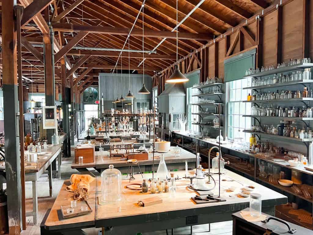 The lab inside the home at the Edison and Ford Estate is one of the historic site in Florida that you must visit