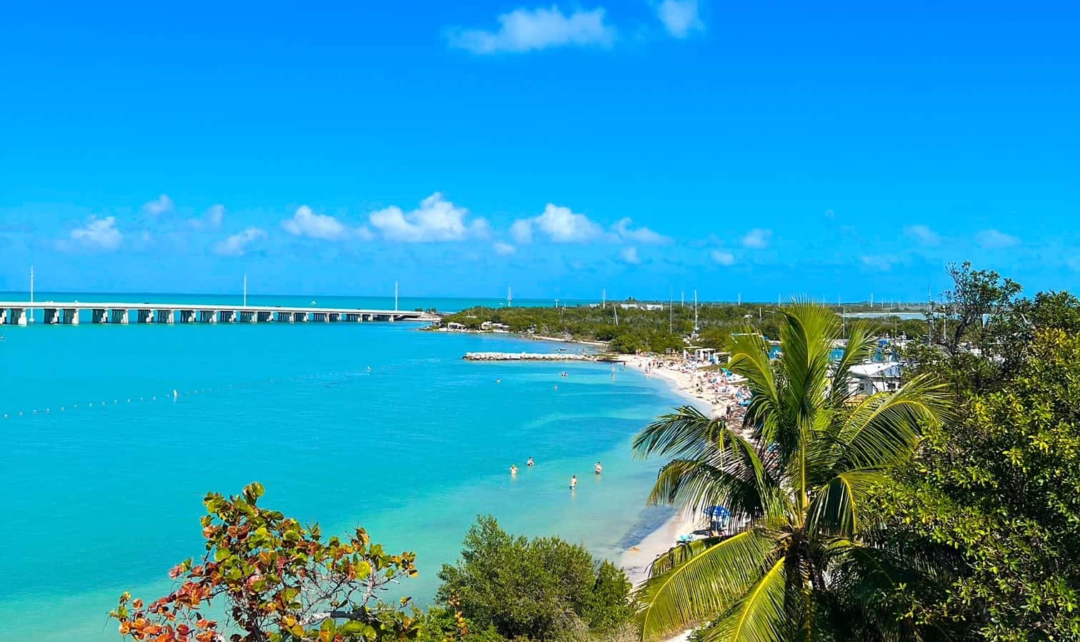 aerial view of Bahia Honda State Park, one of the best florida keys state parks!