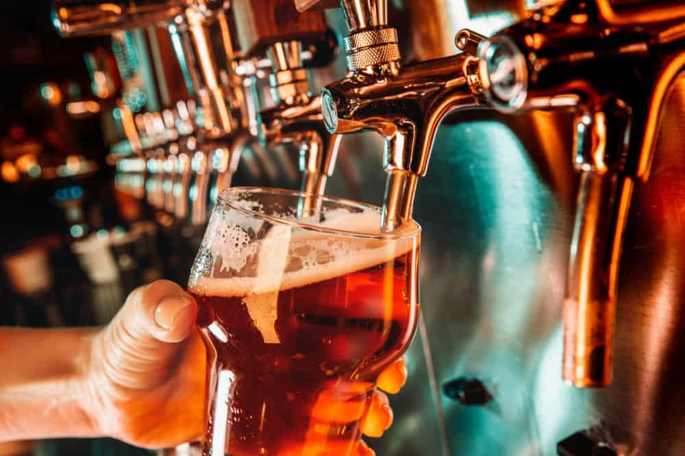 Beer being poured at a brewery, one of the best things to do in Spring Hills, FL 