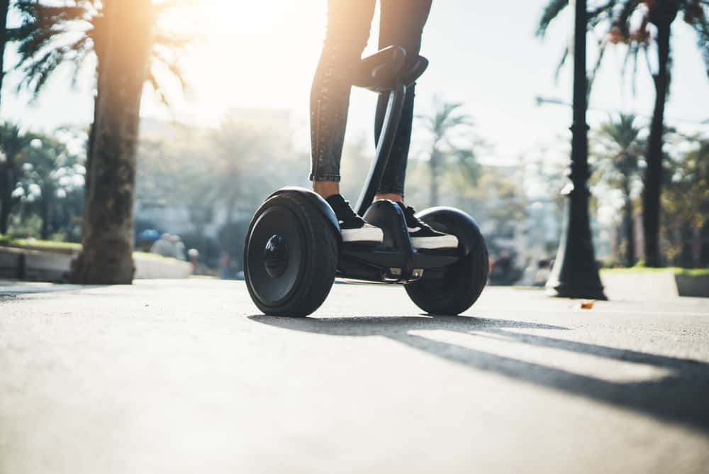 A close up of a Segway on one of the great ways to spend a date night in Miami. 