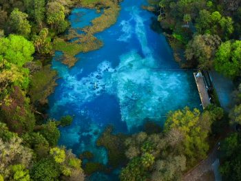 rainbow springs from above