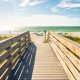 wooden boardwalk leading to the beach at Indian rocks beach