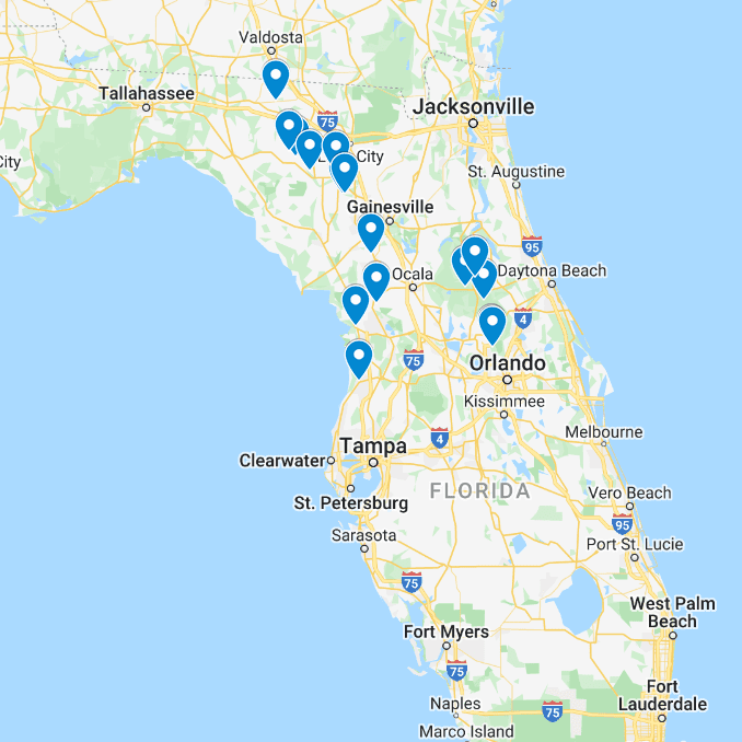 Map Of Florida Springs In 2023 Florida Springs Map Fl 2867