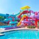 flamingo water park hotel in florida with water slides