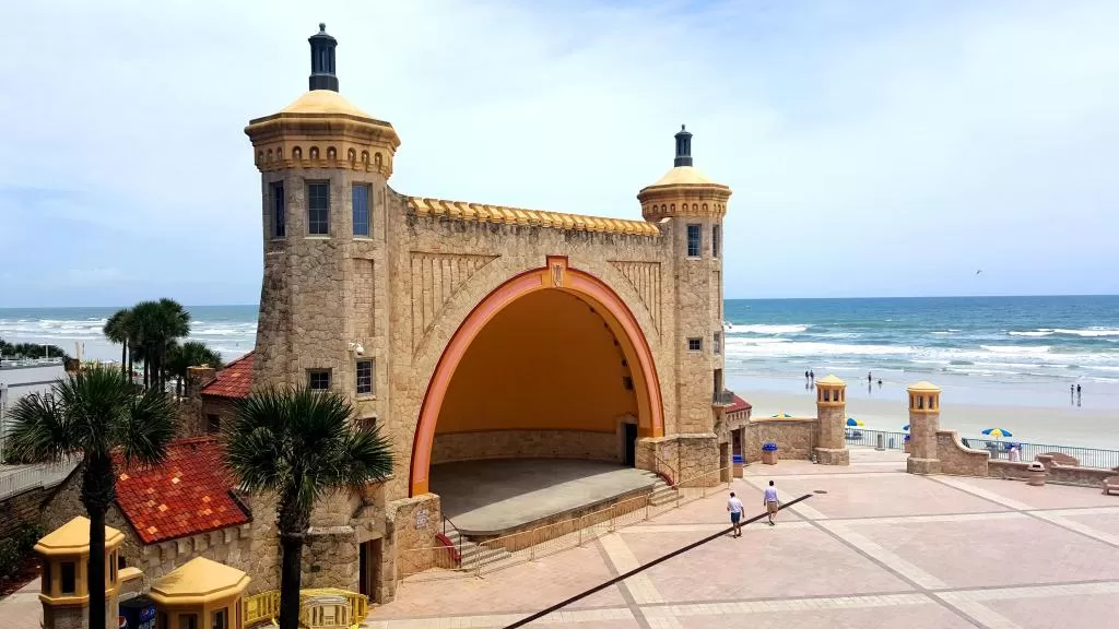 A picture of the colorful and detailed amphitheater right on Daytona Beach, just a short walk from Hilton Daytona Beach 