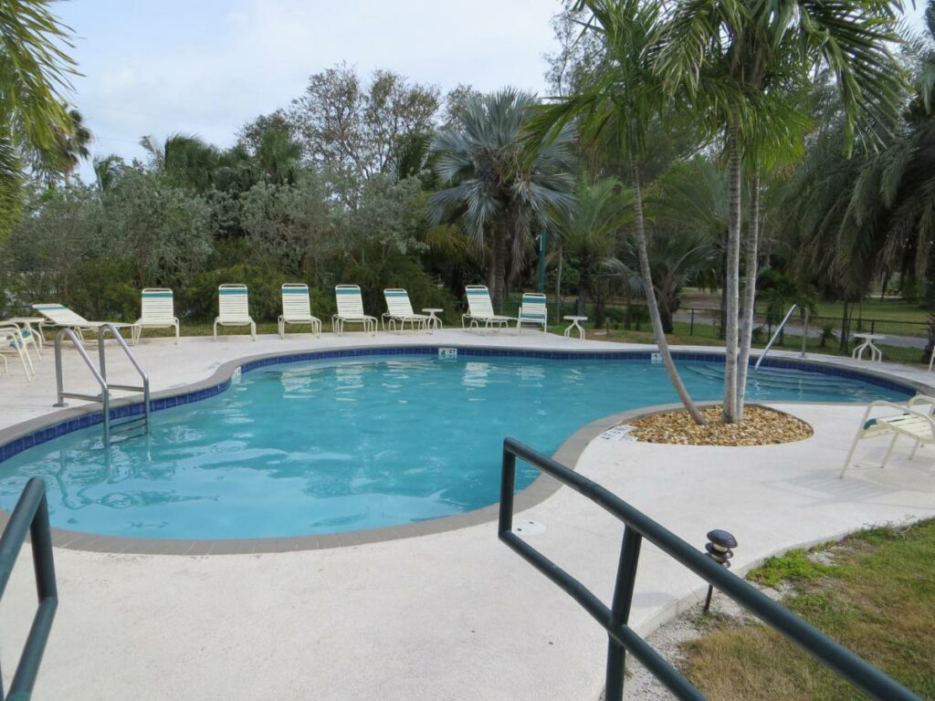great pool surrounded by classic Florida nature at this hotel in the Lower Keys!