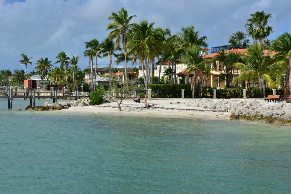 great beach view from the water of key colony beach! one of the best things to do in the Middle Keys!