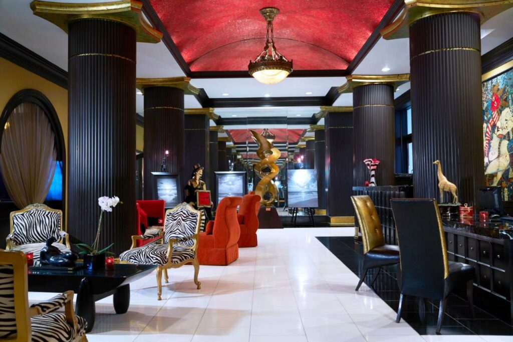 The decadent lobby inside the Grand Bohemian hotel, where to stay in Orlando for a good time! 
