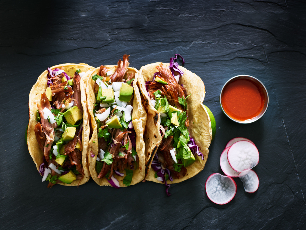 Pork carnitas tacos perfect for the Taco Dive, one of the best restaurants in Vero Beach