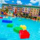 lego bricks in a pool showcasing one of the best family hotels near legoland florida
