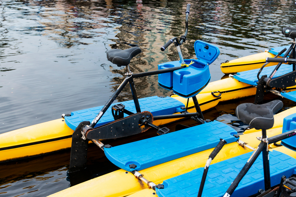 Water bikes on the water this is one of the things to do in Tampa with kids. 