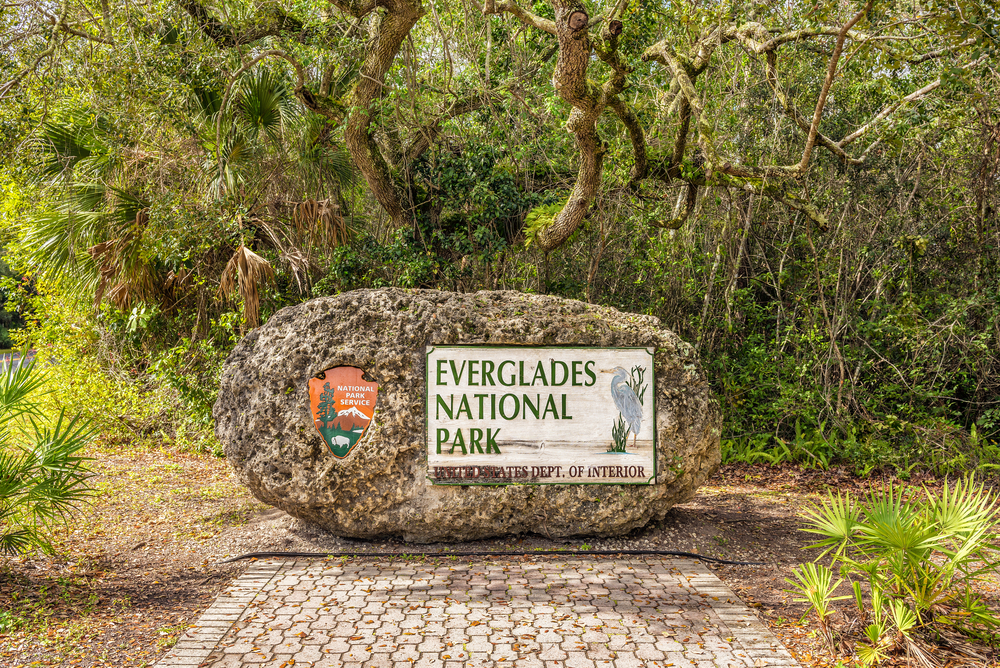 the entrance to Everglades national park
