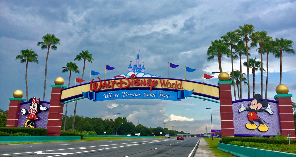 Entrance of Walt Disney World near Orlando one of the things to do on a weekend in Orlando. 