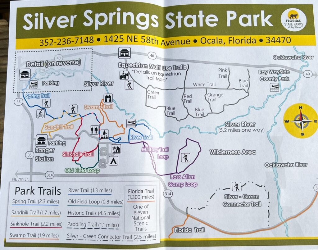 This side of the Silver Springs State park show the hiking trails and breakdown of what there is to do in this Ocala adventure park! 