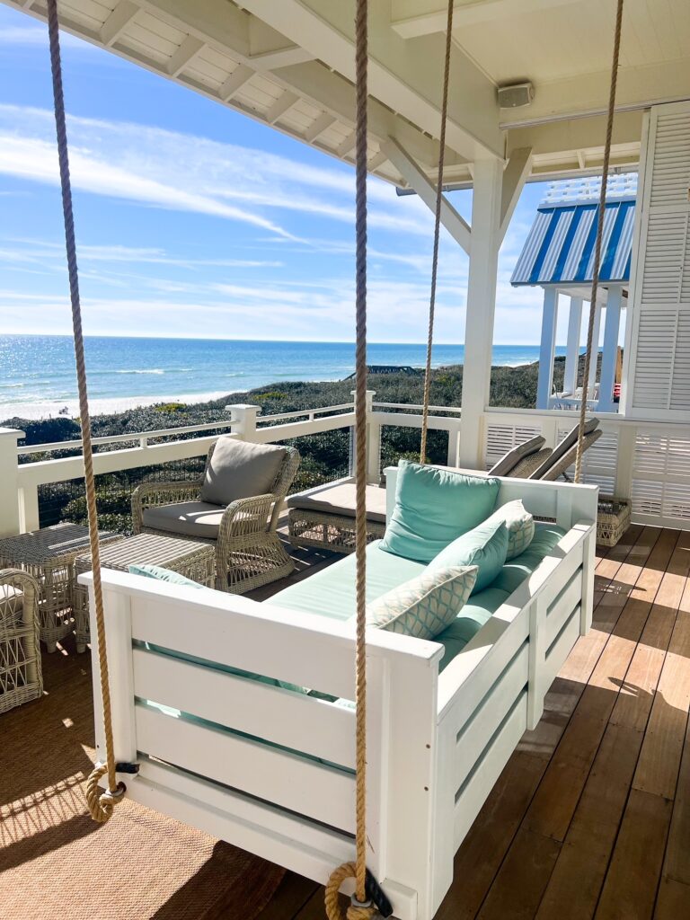 a porch swing oceanfront 