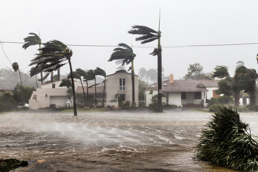 homes with houses that are flooding in a hurricane in florida