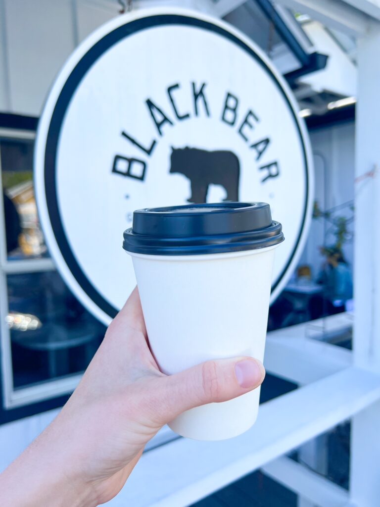 a cup of coffee from black bear