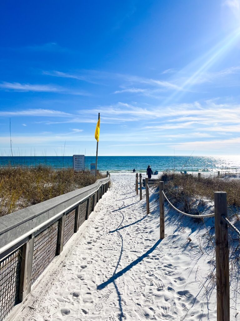 The boardwalk leading towards Grayton Beach State Park