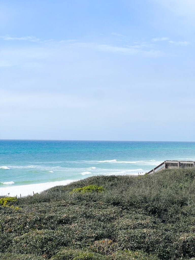 the pristine beach of seaside