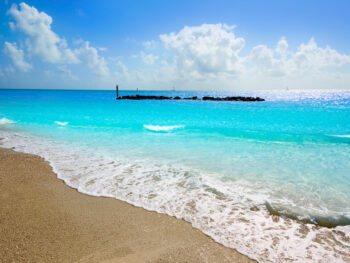 beautiful blue water of fort zachary taylor state park