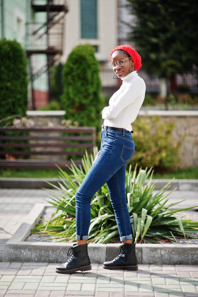 Young modern fashionable on the street in Florida. 